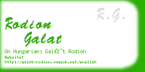 rodion galat business card